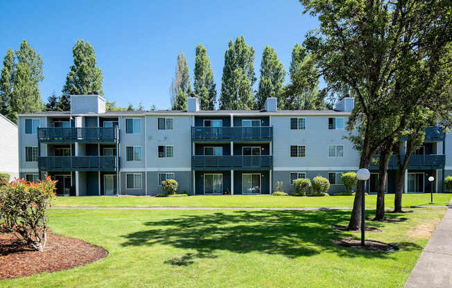 Hunt Club building exteriors and green spaces