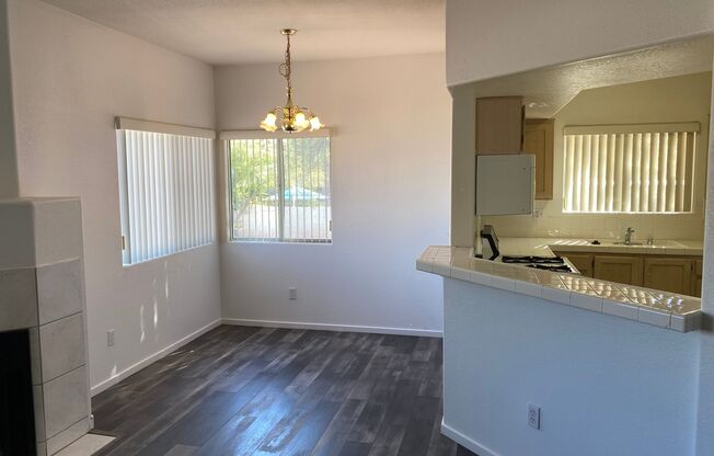 2br with wood flooring on first floor in gated community