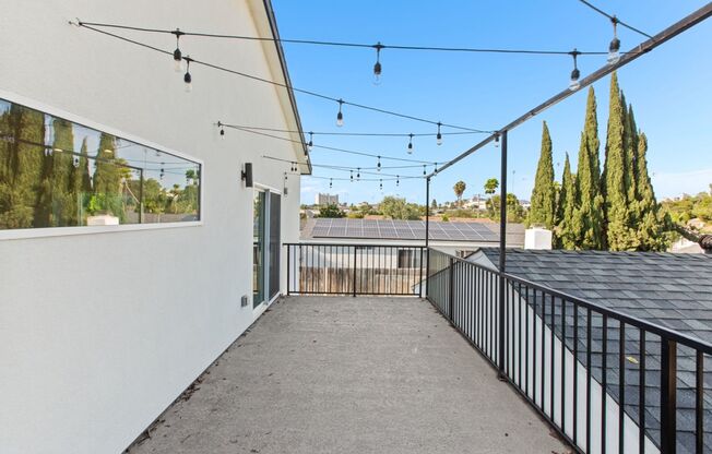 Private balcony + private patio!