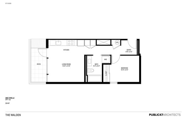 1 bed, 1 bath, 485 sqft, $1,795, Unit Unit 107