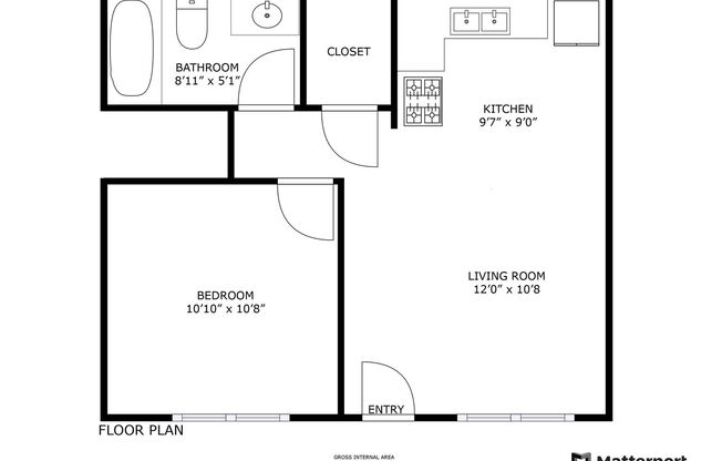 1 bed, 1 bath, 480 sqft, $899, Unit 190