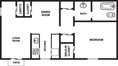 1 bed, 1 bath, 650 sqft, $1,495