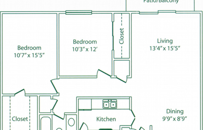 2 beds, 1 bath, 925 sqft, $1,020