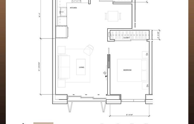 1 bed, 1 bath, 661 sqft, $1,695, Unit 307