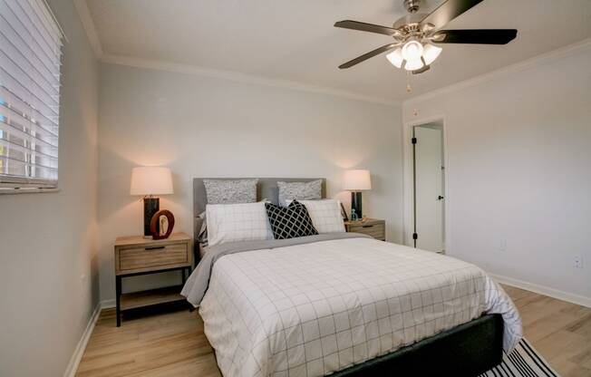 Renovated Primary Bedroom at Captiva Club Apartments at 4401 Club Captiva Drive in Tampa, FL 33615