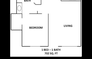 1 bed, 1 bath, 702 sqft, $899