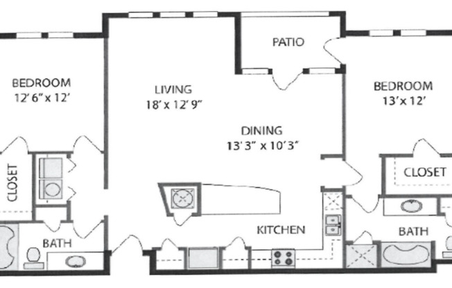 2 beds, 2 baths, 1,256 sqft, $1,880