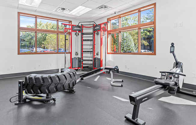 the exercise room at the house