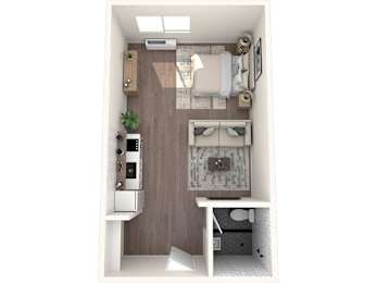 Studio, 1 bath, 358 sqft, $995
