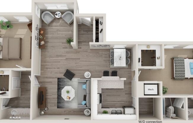 2 beds, 2 baths, 1,150 sqft, $1,599, Unit 0602
