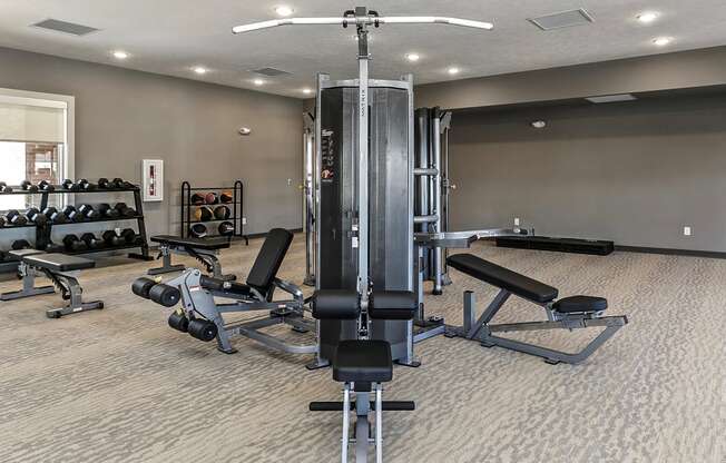 Fitness Center at The Apartments at Lux 96 in Papillion, NE