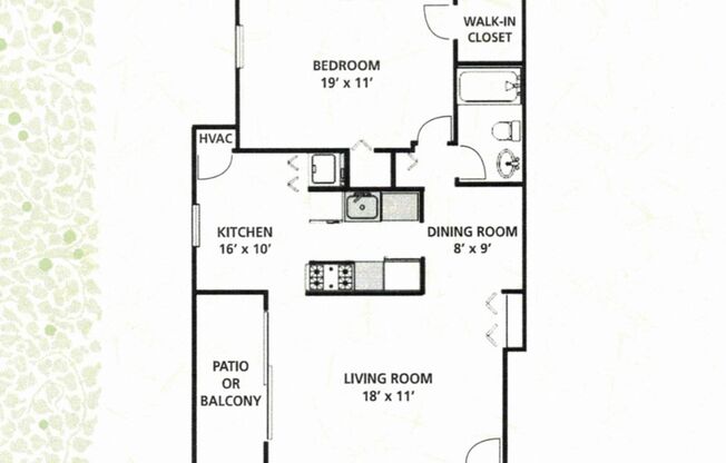 1 bed, 1 bath, 768 sqft, $1,945