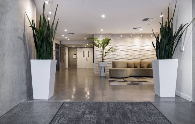 Entry to lobby with seating area