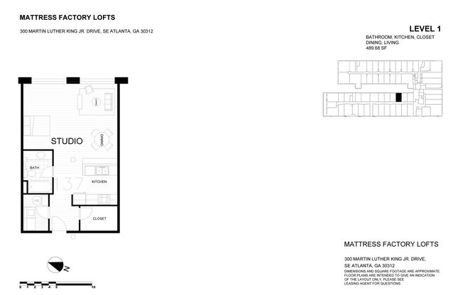 Studio, 1 bath, 489 sqft, $1,499, Unit 137