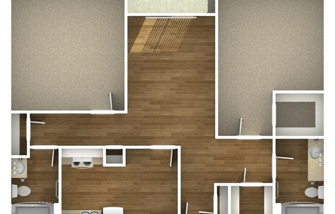 2 beds, 2 baths, 1,154 sqft, $1,095