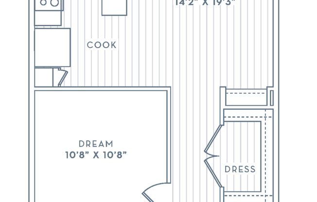 Studio, 1 bath, 647 sqft, $1,482