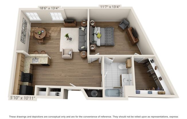 1 bed, 1 bath, 868 sqft, $2,195, Unit 124