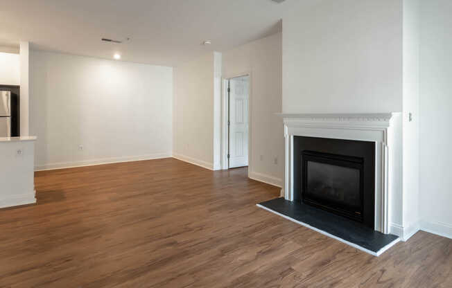 Living Room with Fireplace with Hard Surface Flooring