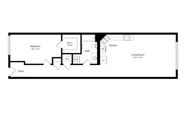 1 bed, 1 bath, 930 sqft, $1,399, Unit 202
