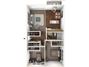 Floor Plan 2 BEDROOM