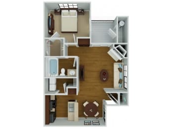1 bed, 1 bath, 749 sqft, $1,299