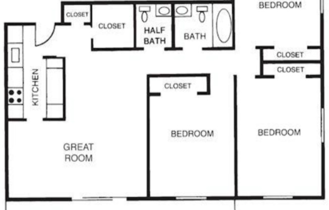 3 beds, 1.5 baths, 1,140 sqft, $1,194