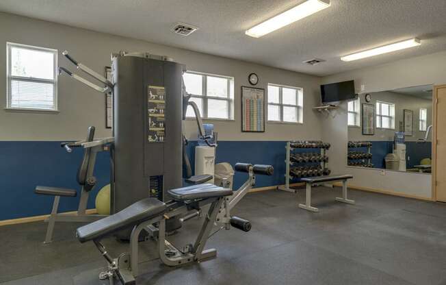 Fitness center at Skyline View Apartments!