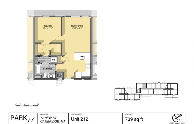 1 bed, 1 bath, 739 sqft, $3,350