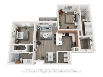 2 beds, 2 baths, 1,185 sqft, $2,108