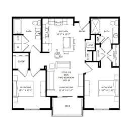 2 beds, 2 baths, 1,003 sqft, $2,335