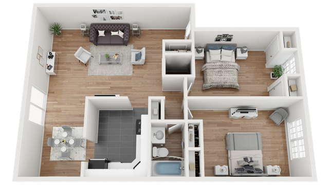 2 beds, 1 bath, 1,000 sqft, $1,499