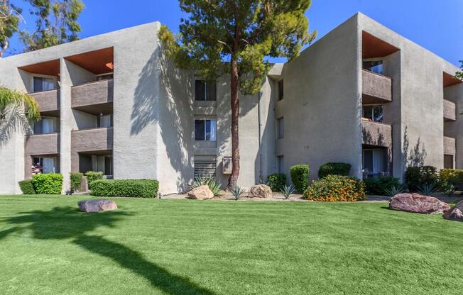 a large lawn in front of a house