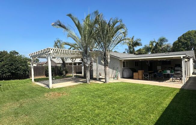 Beautifully landscaped 3BR/2BA house in Lakeside, with 2 car garage, covered patio and fenced back yard available on or about August 1, 2025.