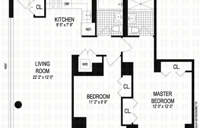 2 beds, 2 baths, 1,007 sqft, $5,600, Unit 29D