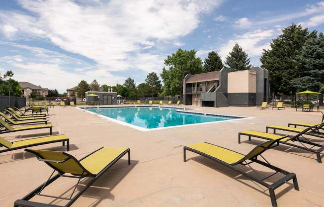 the swimming pool at our apartments