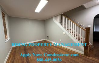 End unit 2 bedroom 1 bathroom home located in the historic Fairview section of Camden with Parking in rear.