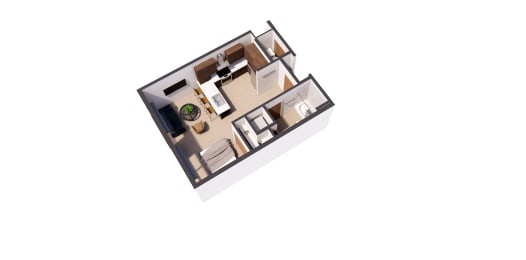 Studio, 1 bath, 512 sqft, $1,299