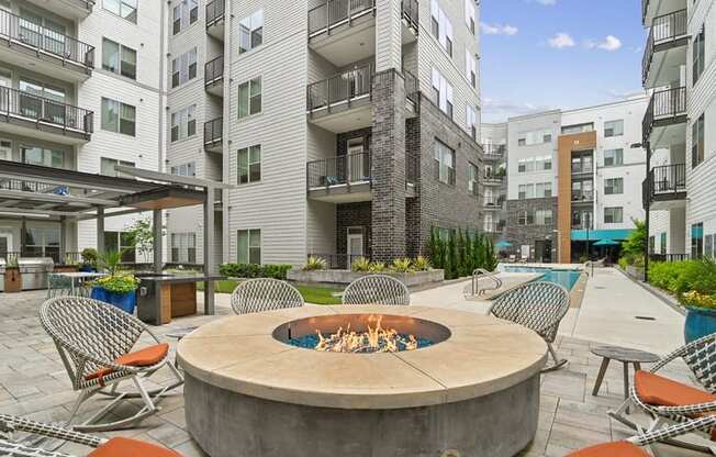 Outdoor Firepit at Link Apartments® Montford, Charlotte, NC