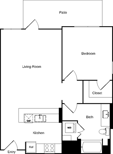 1 bed, 1 bath, 795 sqft, $2,655, Unit 502