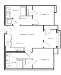 2 beds, 2 baths, 937 sqft, $3,081