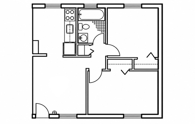 2 beds, 1 bath, 550 sqft, $1,659, Unit 1217/209