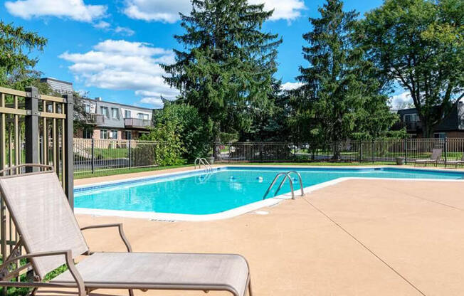 outdoor pool at apartment complex