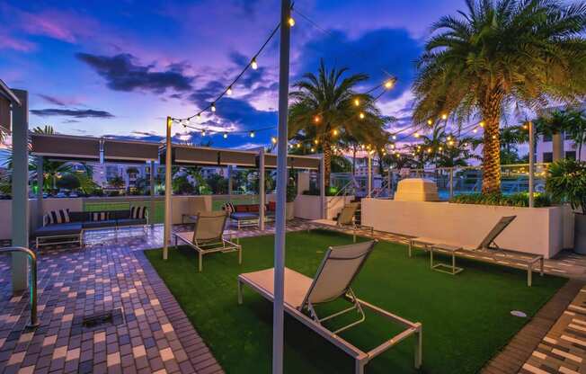 Outdoor Patio at Sunset