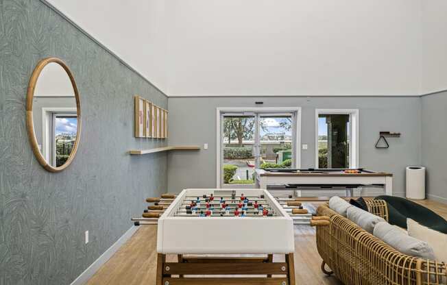 Game tables in the Resident Lounge at Citrine Hills, Ontario, CA 91761