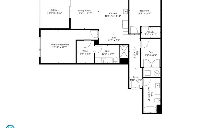 2 beds, 2 baths, 1,260 sqft, $2,640, Unit 322