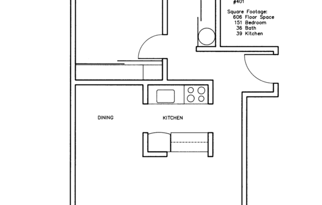 1 bed, 1 bath, $1,845, Unit C-401