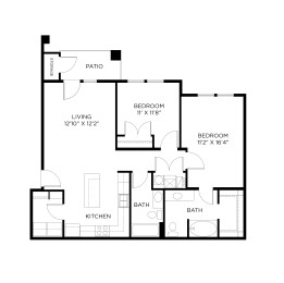 2 beds, 2 baths, 1,073 sqft, $1,499