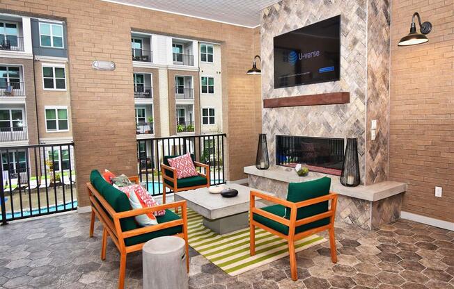 Spacious Pointe at Lake CrabTree Patio With Sitting Arrangements in Morrisville Rentals