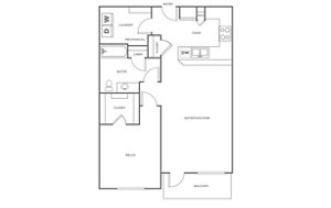 1 bed, 1 bath, 852 sqft, $1,778