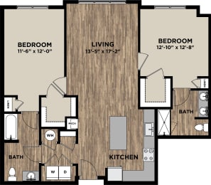 2 beds, 2 baths, 1,236 sqft, $2,857
